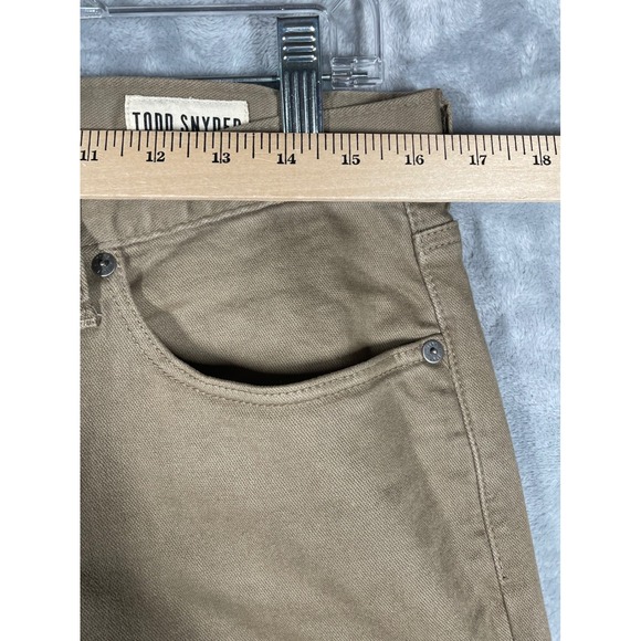 Todd Snyder Mens 32x30 Stretch 5 Pocket Chino Pants Tan Slim Fit - Picture 8 of 12